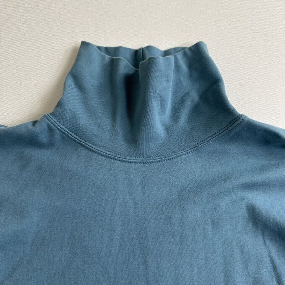 L.L. Bean Mens Turtleneck Sweatshirt Long Sleeve Blue Size XL 100% Cotton - Picture 4 of 8